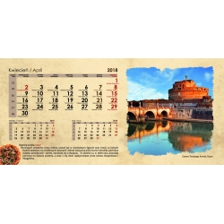 Kalendarz biurkowy podróże z Indygo